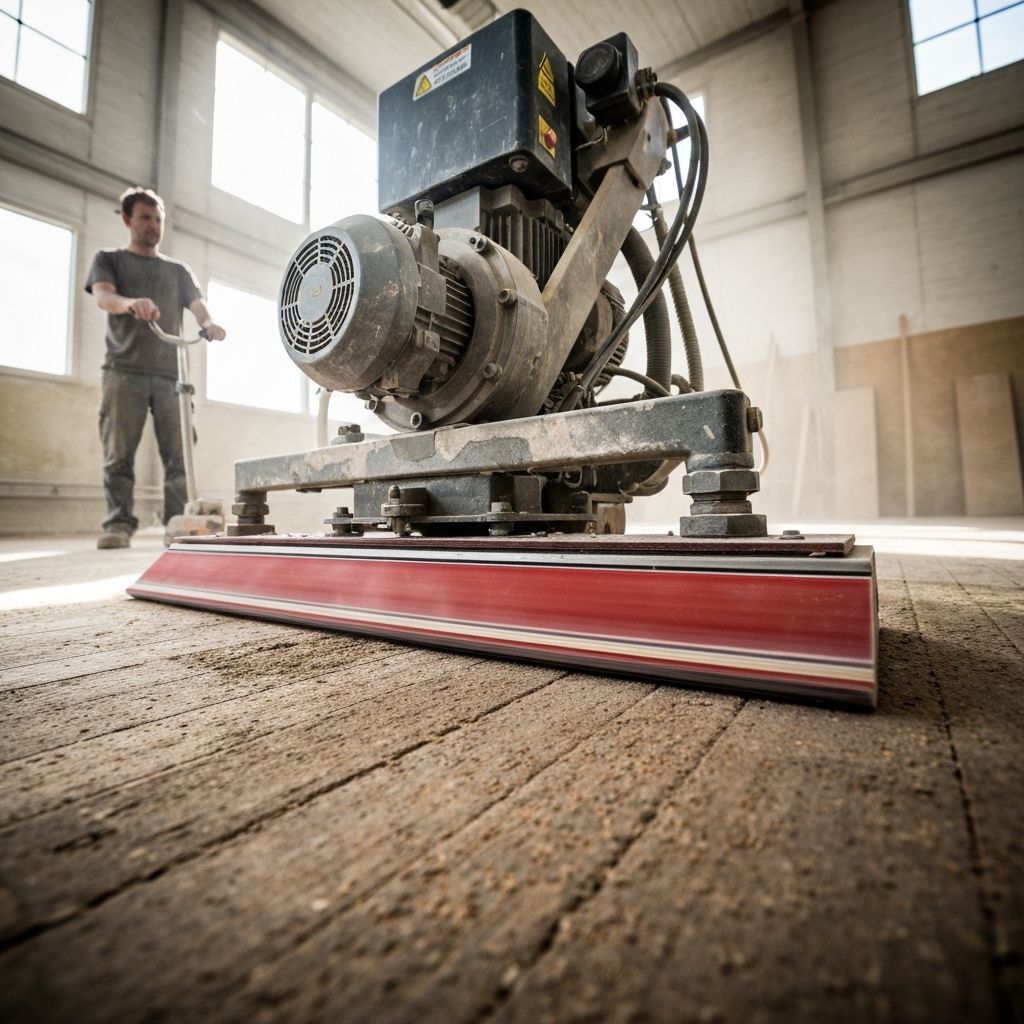 იატაკის მოხვეწის პროცესი