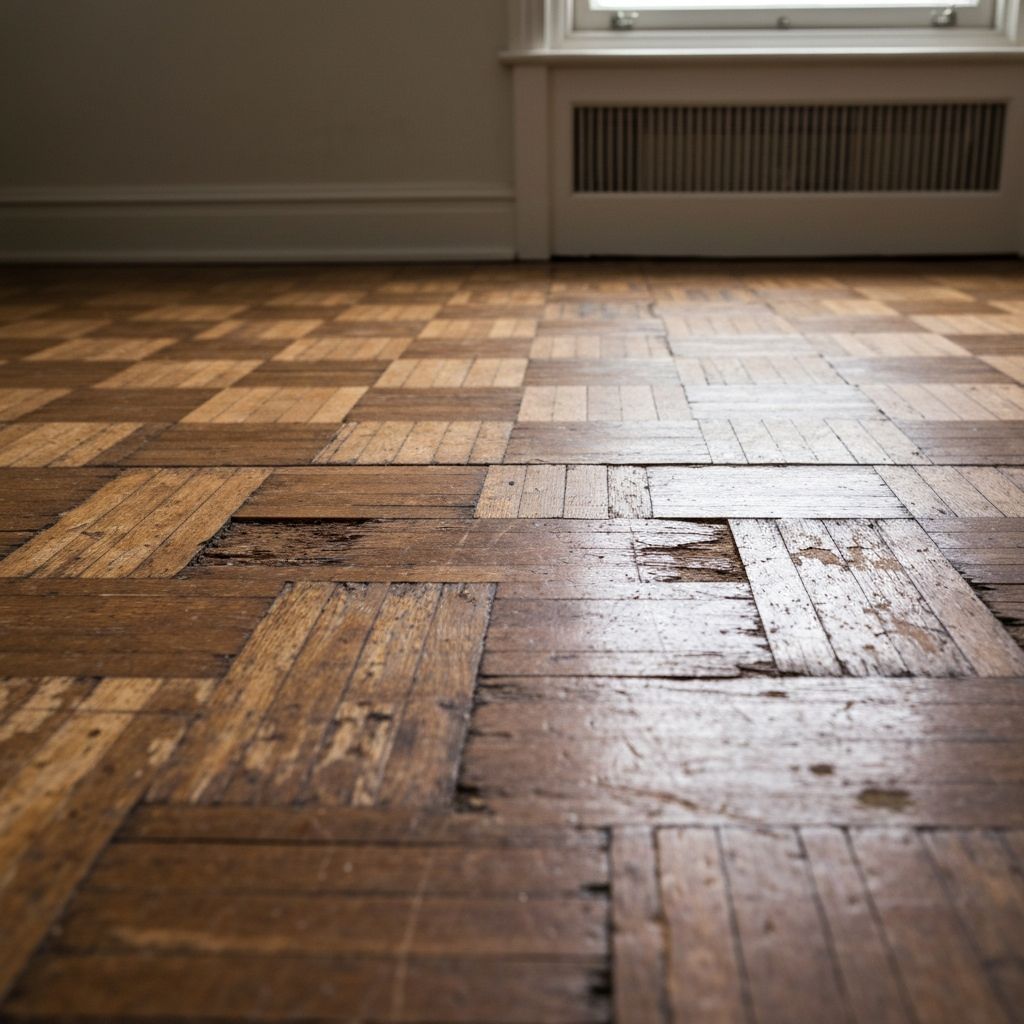 ვაკის ბინა - პარკეტის აღდგენა - მანამდე